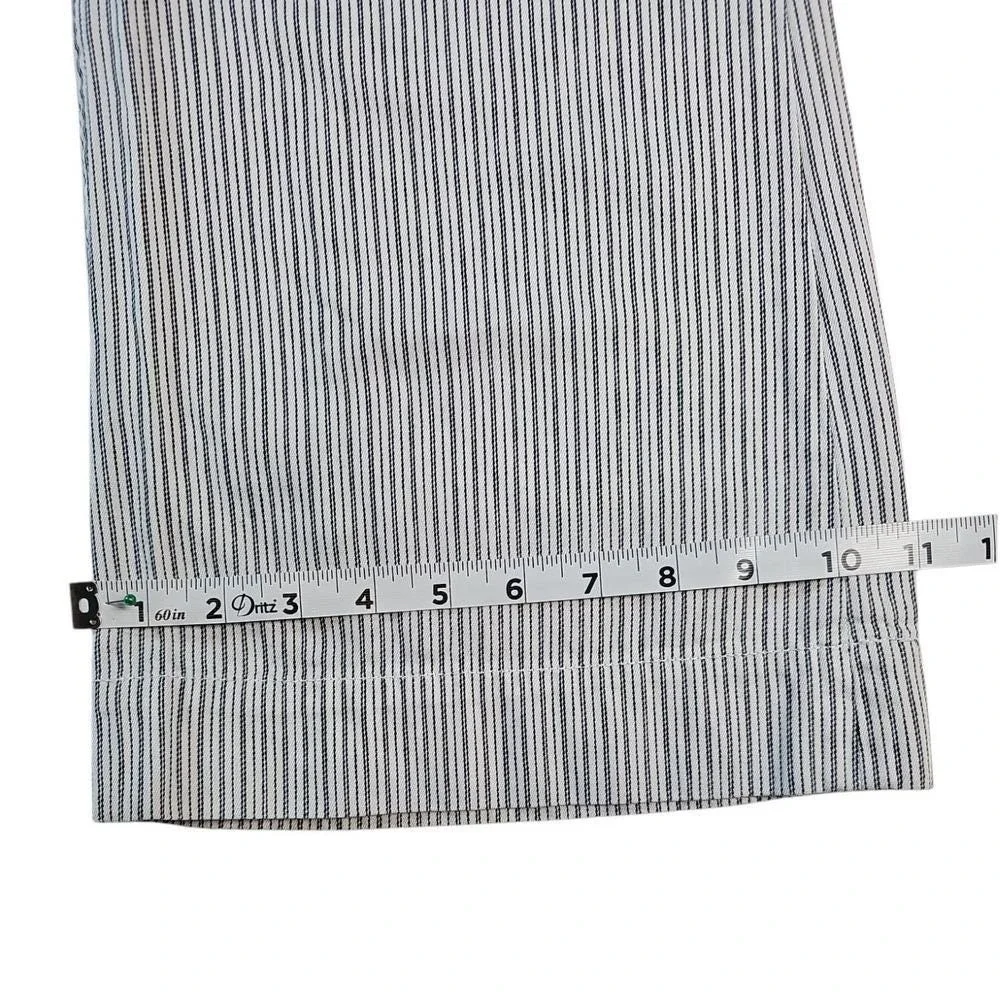 Ralph Lauren Girls 14 Blue White Striped Denim Wide Leg‎ Sailor Pants Y2K Petit